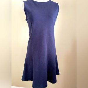 BANANA REPUBLIC NAVY BLUE POLKA DOT, SIZE SMALL.